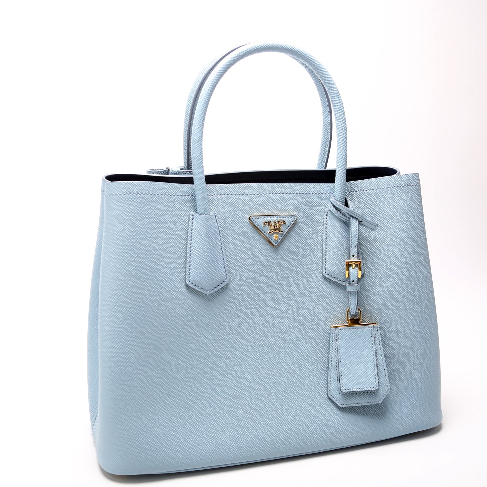 Saffiano Cuir Double Medium Blue