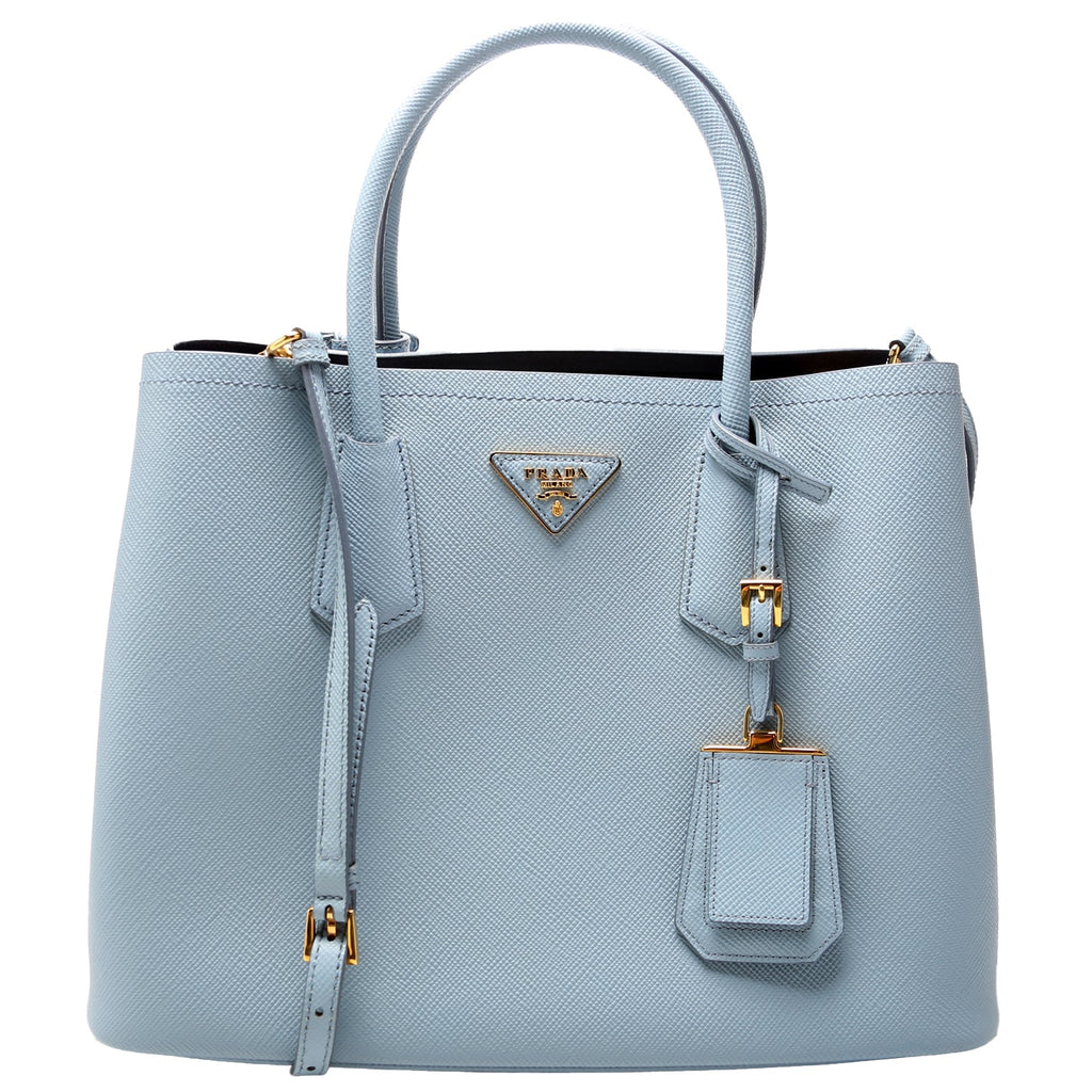 Saffiano Cuir Double Medium Blue