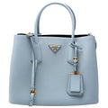 Saffiano Cuir Double Medium Blue