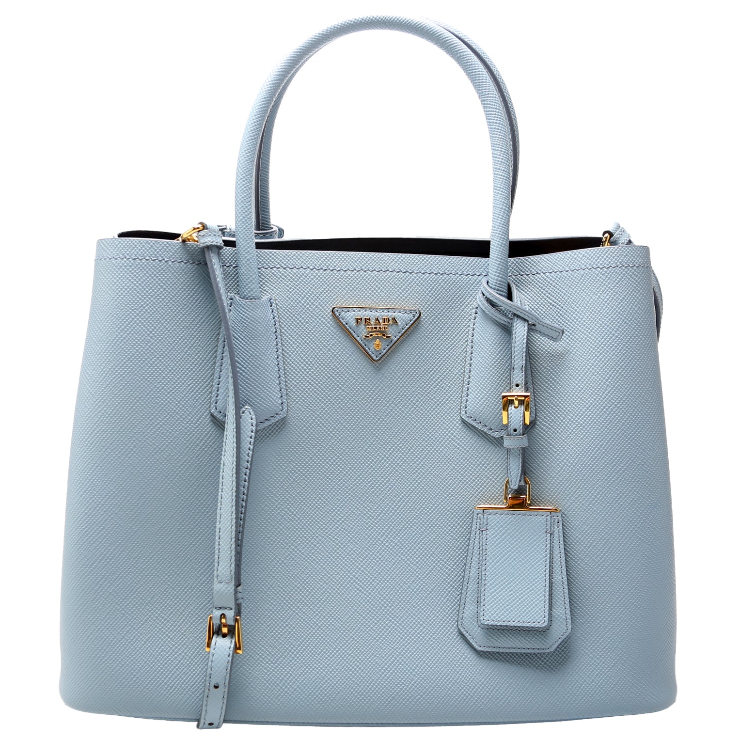Saffiano Cuir Double Medium Blue