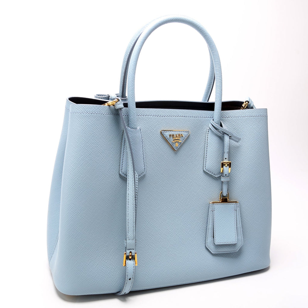 Saffiano Cuir Double Medium Blue