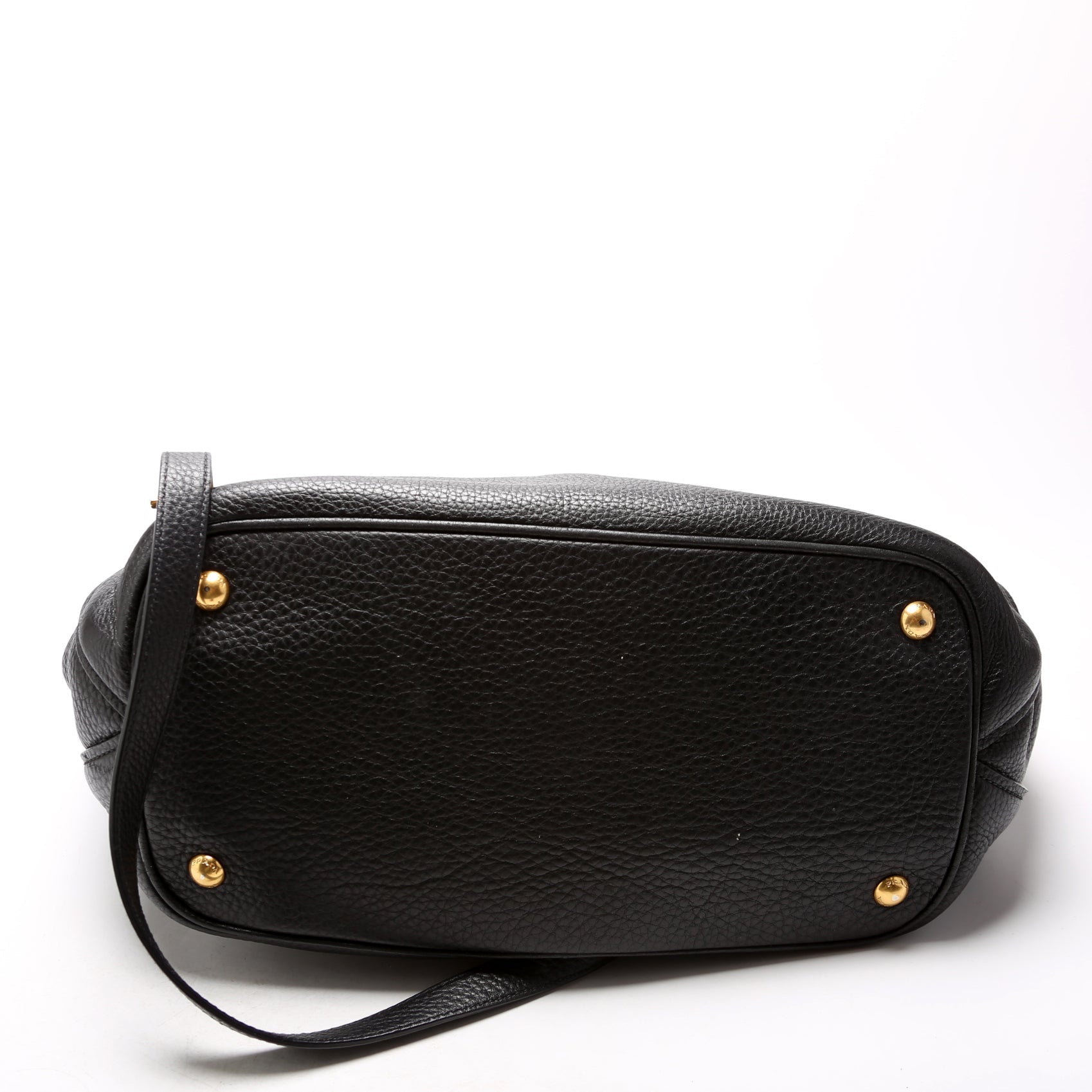 Vitello Daino Top Handle Tote Black
