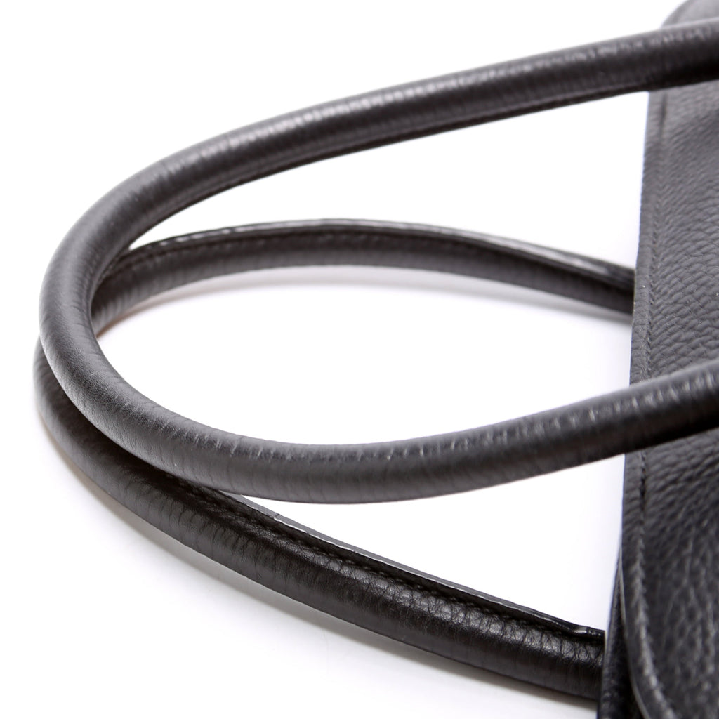Vitello Daino Top Handle Tote Black