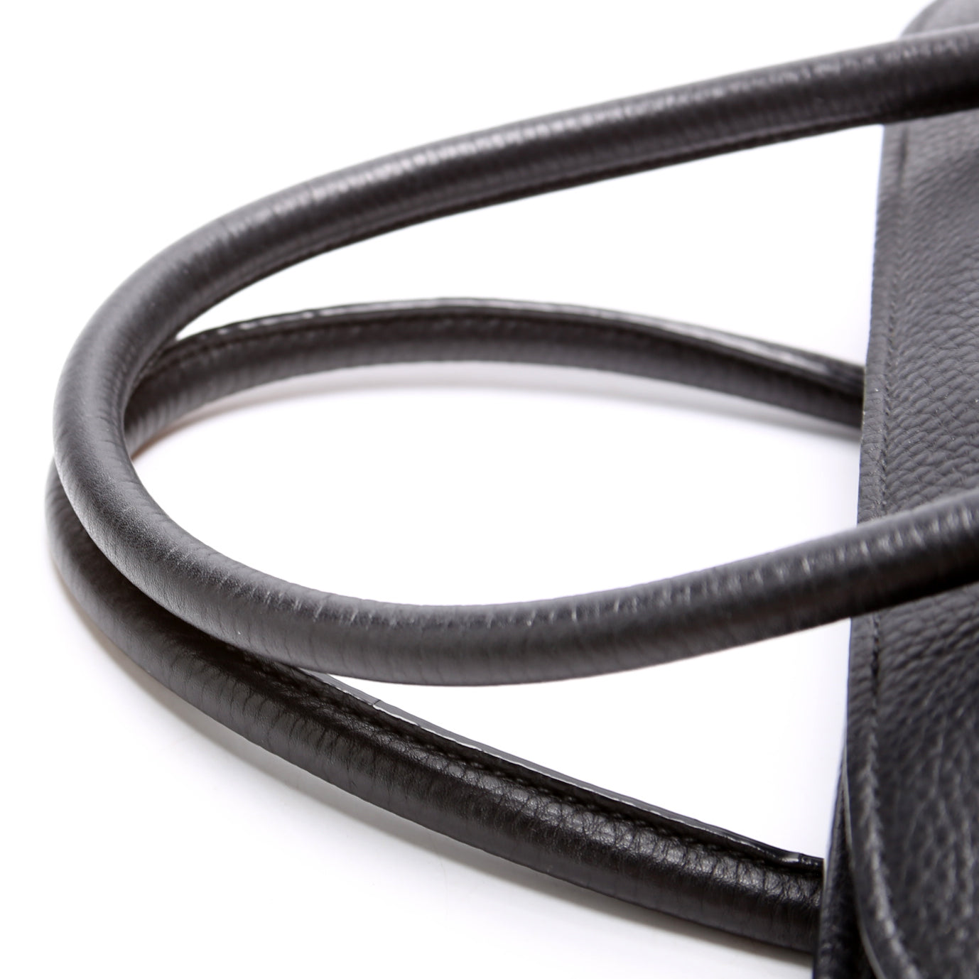 Vitello Daino Top Handle Tote Black