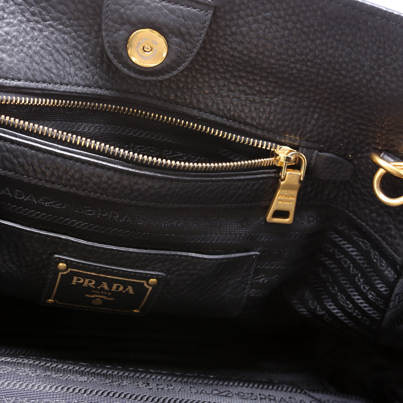 Vitello Daino Top Handle Tote Black