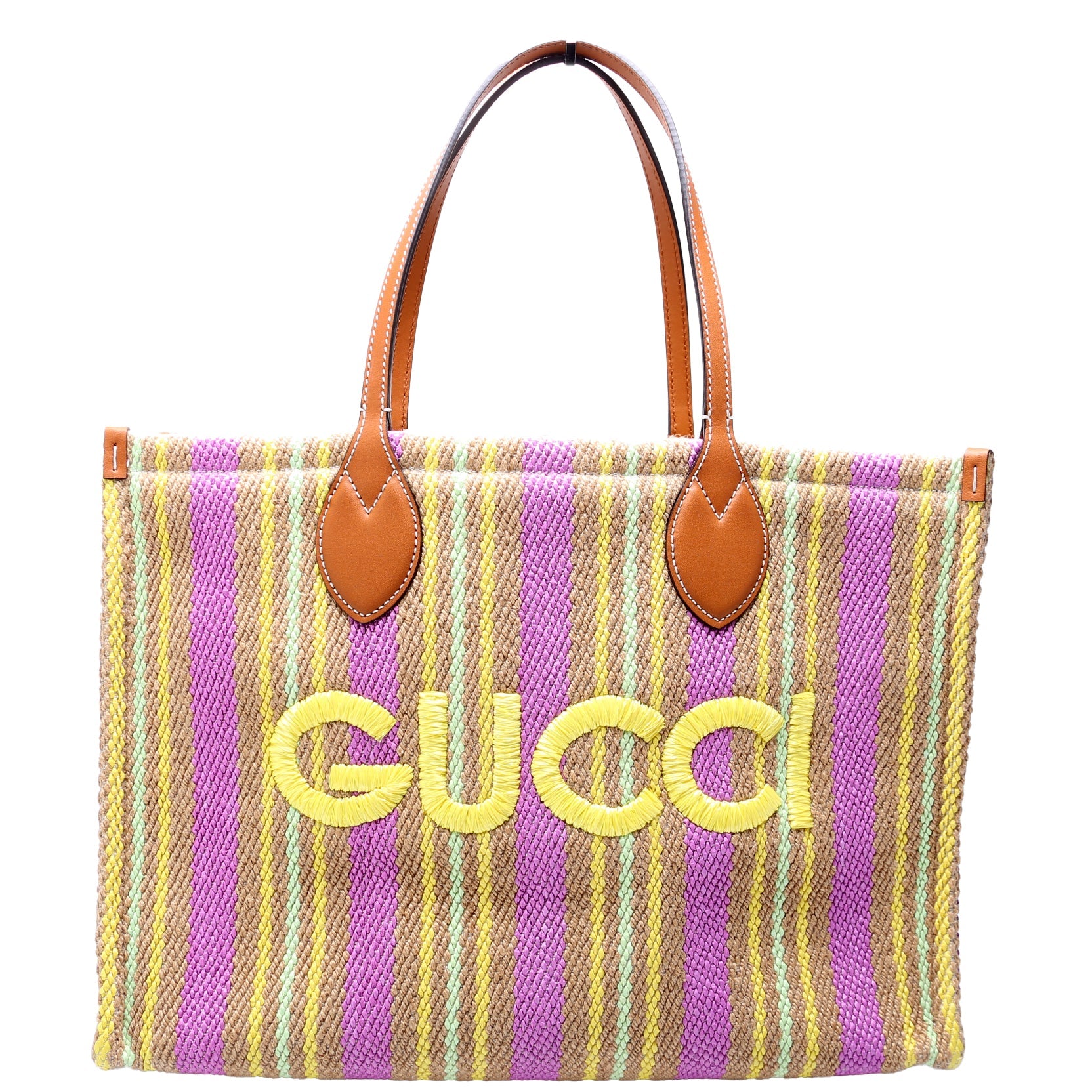 779674 Jute Tote Medium Multicolor