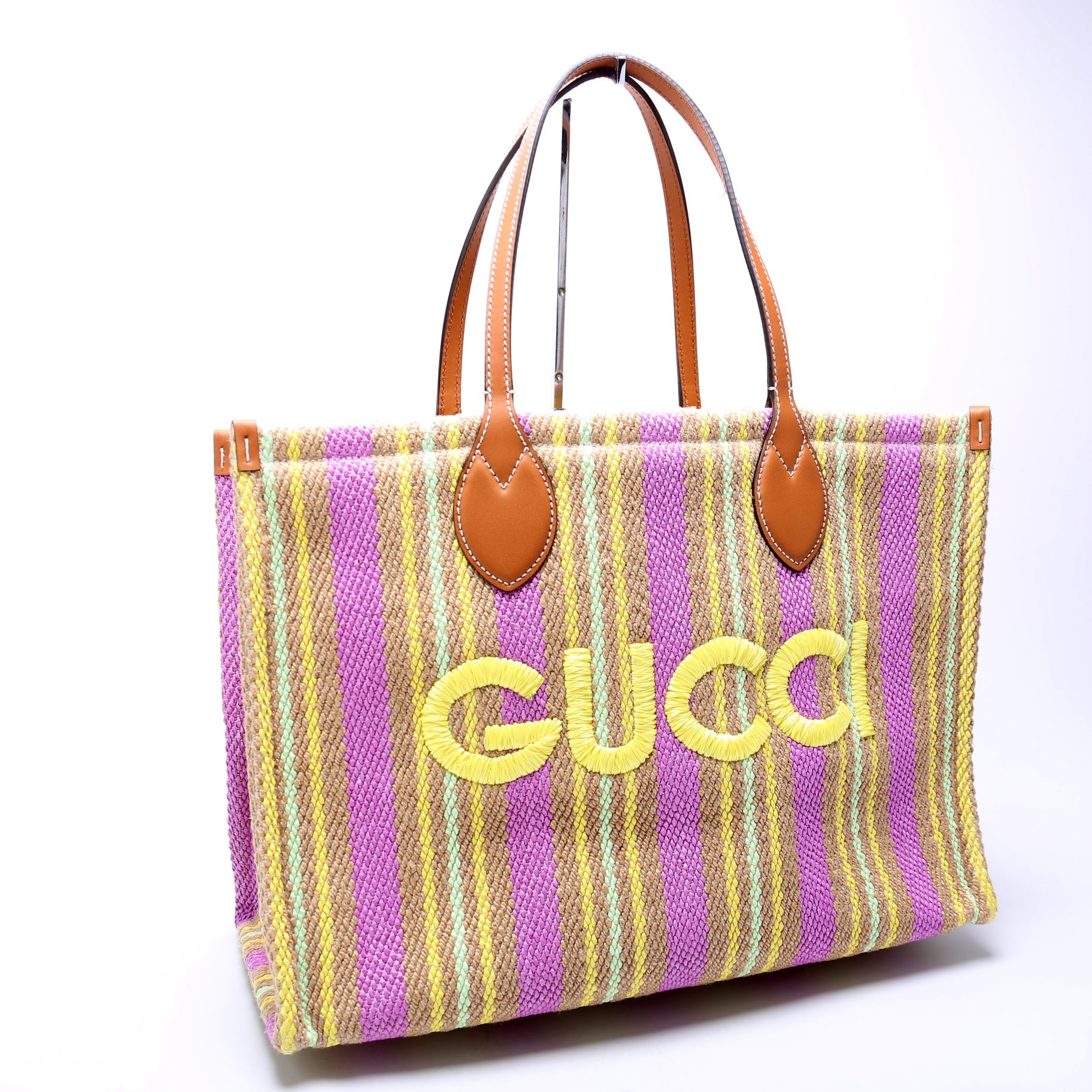 779674 Jute Tote Medium Multicolor