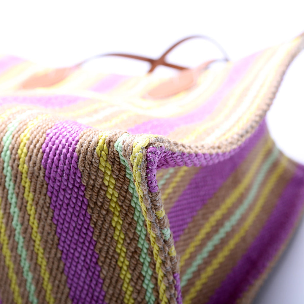 779674 Jute Tote Medium Multicolor