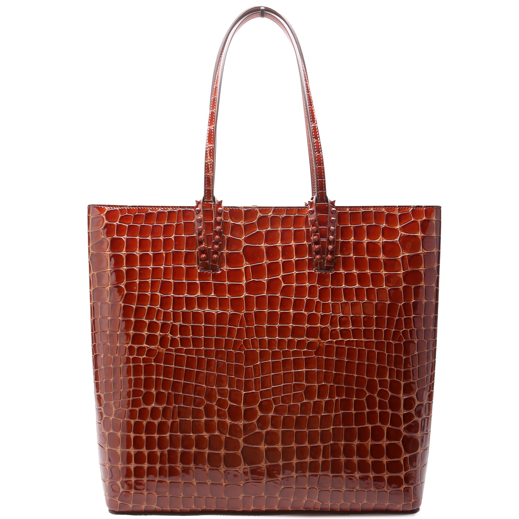 Cabata North-South Tote Alligator Embossed Brown