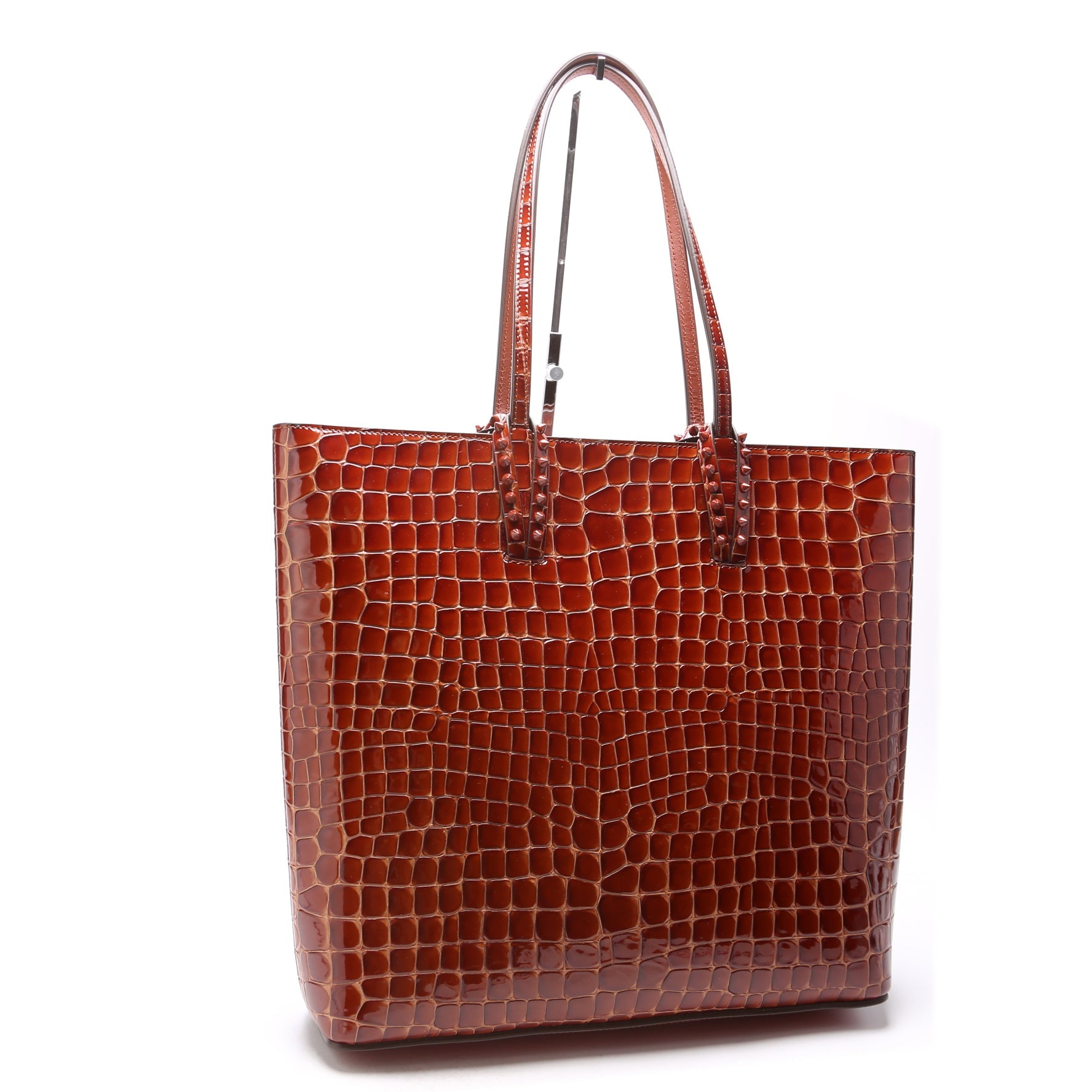 Cabata North-South Tote Alligator Embossed Brown
