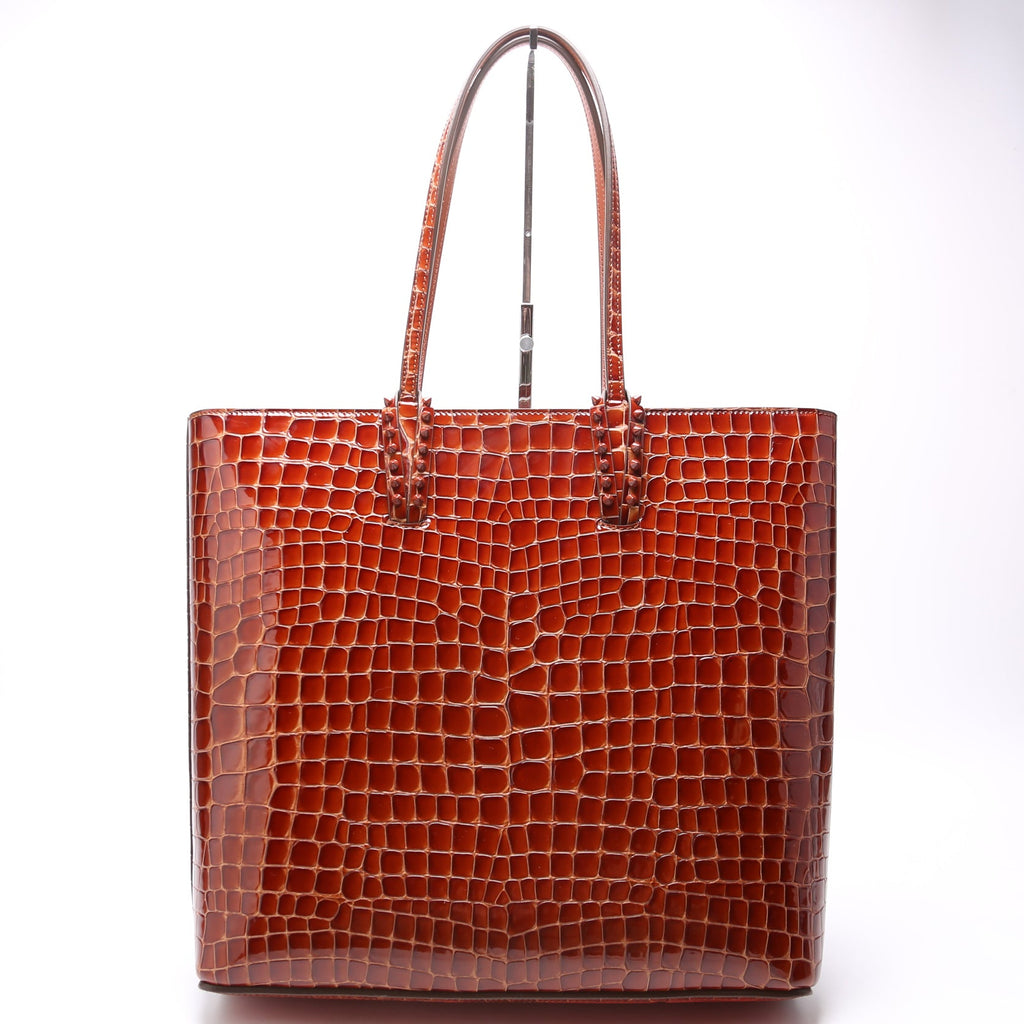 Cabata North-South Tote Alligator Embossed Brown