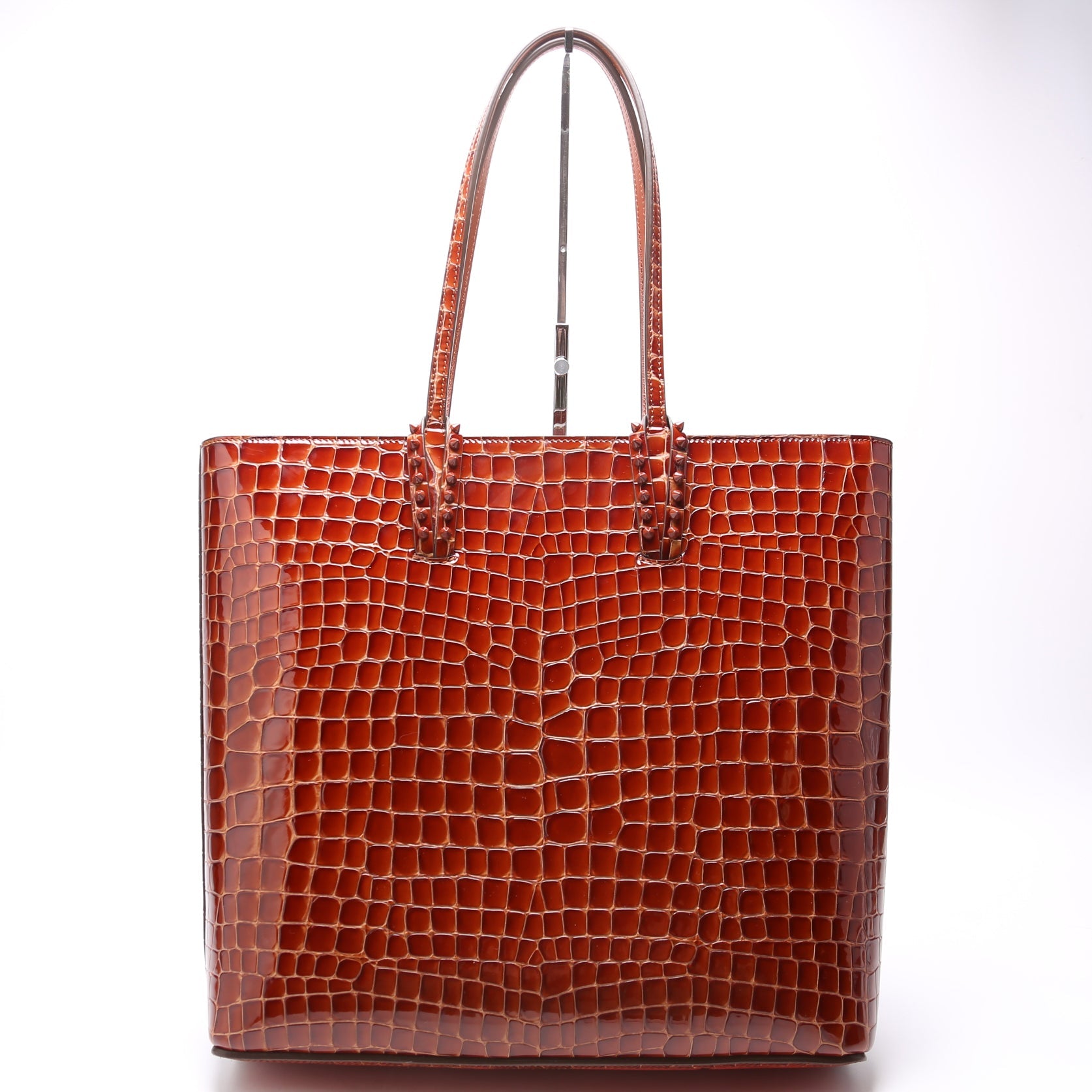 Cabata North-South Tote Alligator Embossed Brown
