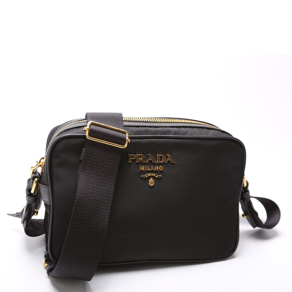 Nylon/Saffiano Camera Bag Black