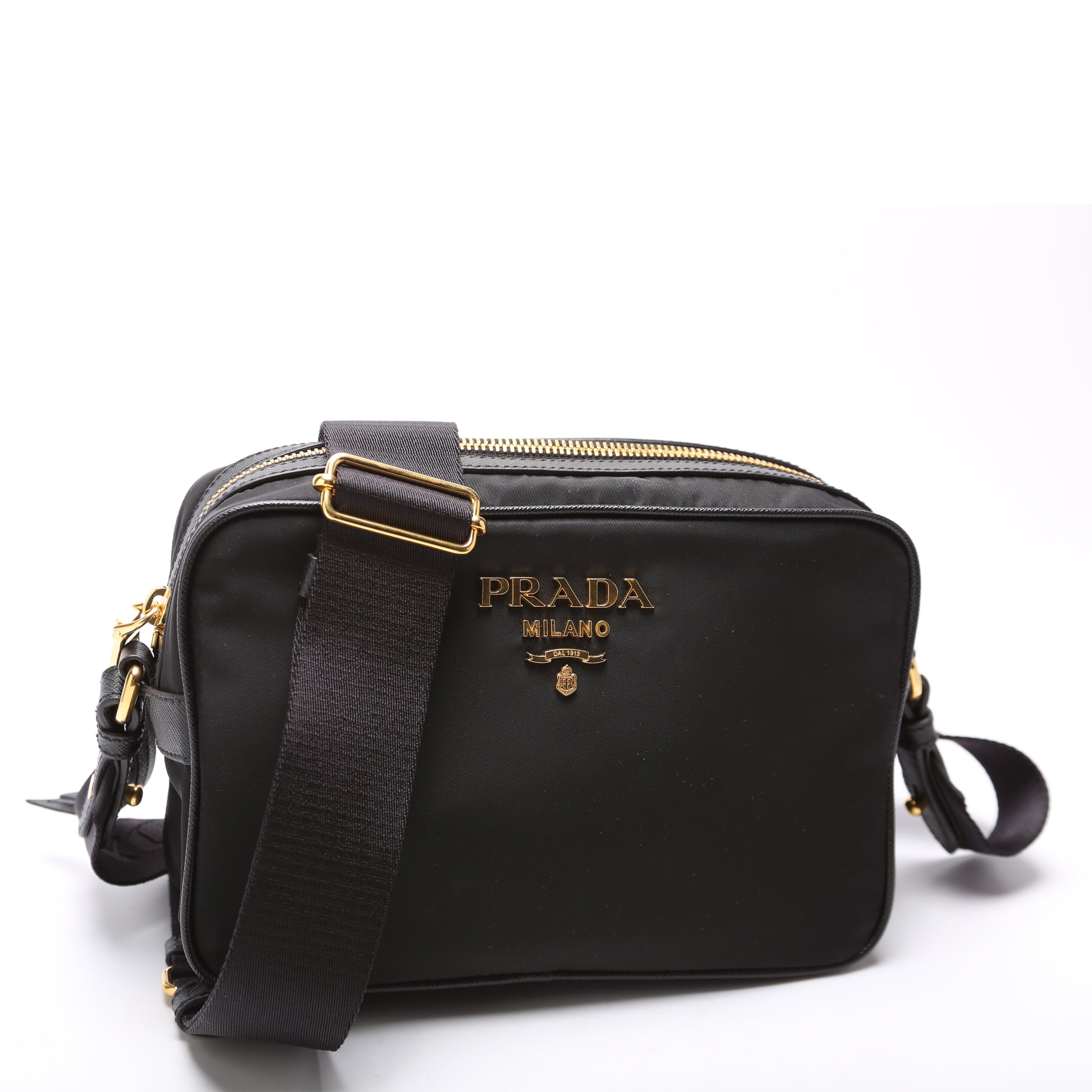 Nylon/Saffiano Camera Bag Black