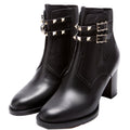 Rockstud Ankle Boot Calfskin Size 38 Black