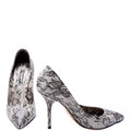 Lace Print Pointed Toe Pumps Size 36