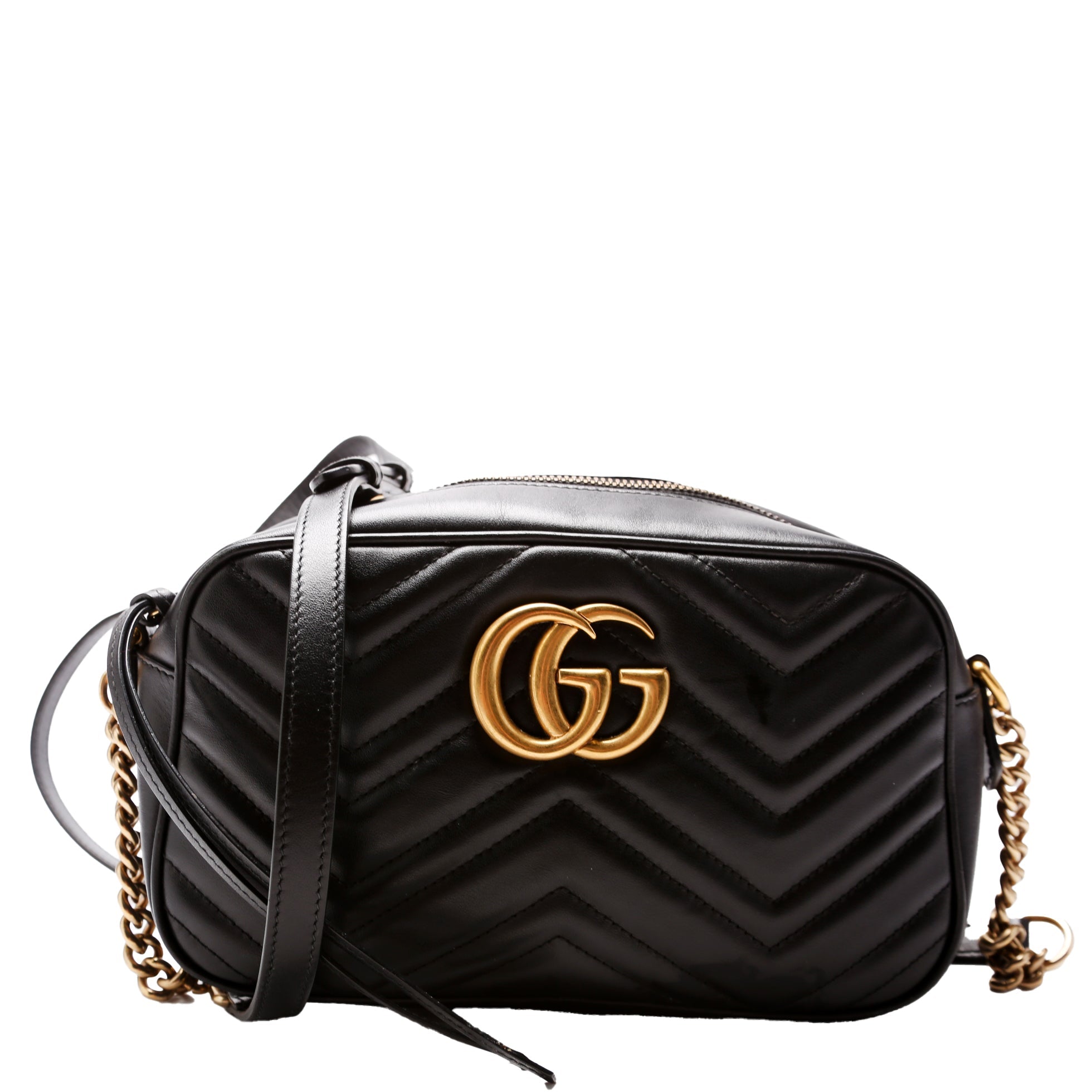 447632 Marmont Small Leather Camera Black