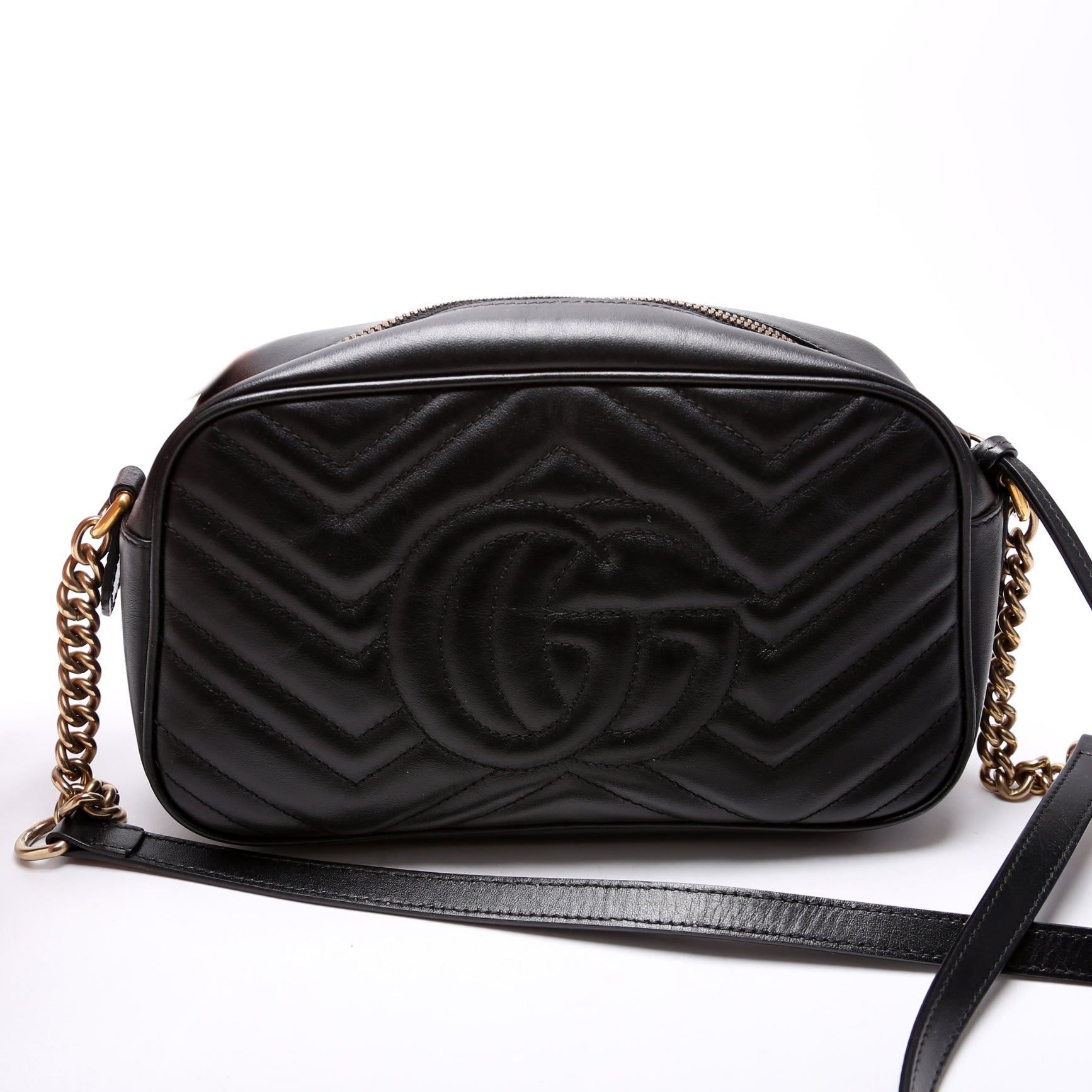 447632 Marmont Small Leather Camera Black