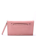 Rockstud Flap Wristlet Pink