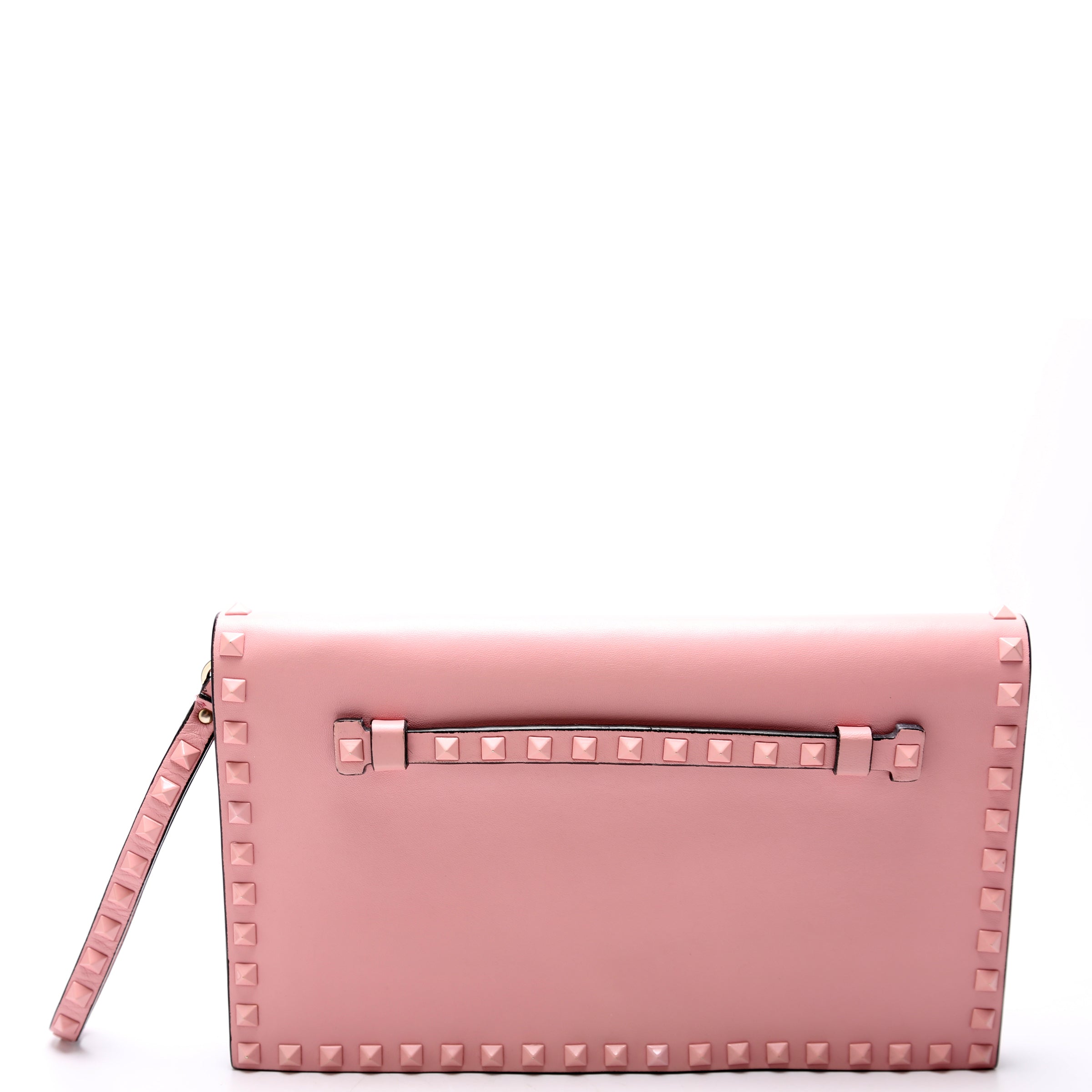 Rockstud Flap Wristlet Pink