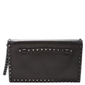 Rockstud Flap Wristlet Black
