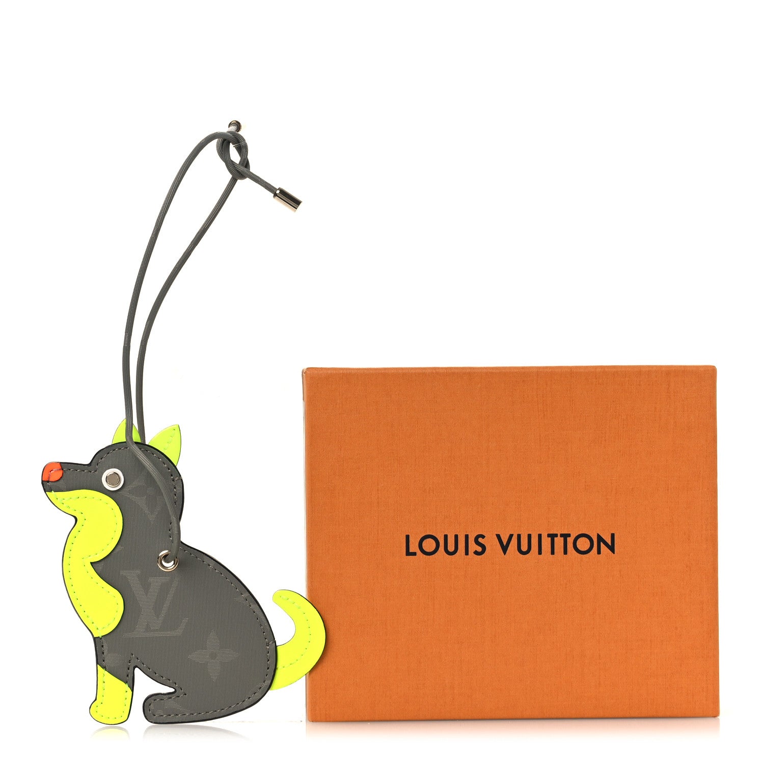 Louis Vuitton Monogram Titanium Dog Name Tag