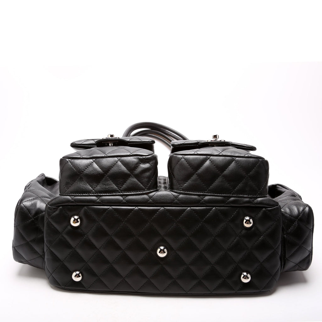 Cambon Large Multipocket Reporter Black