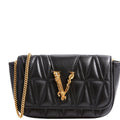 Virtus Quilted Leather Chain Bag Black