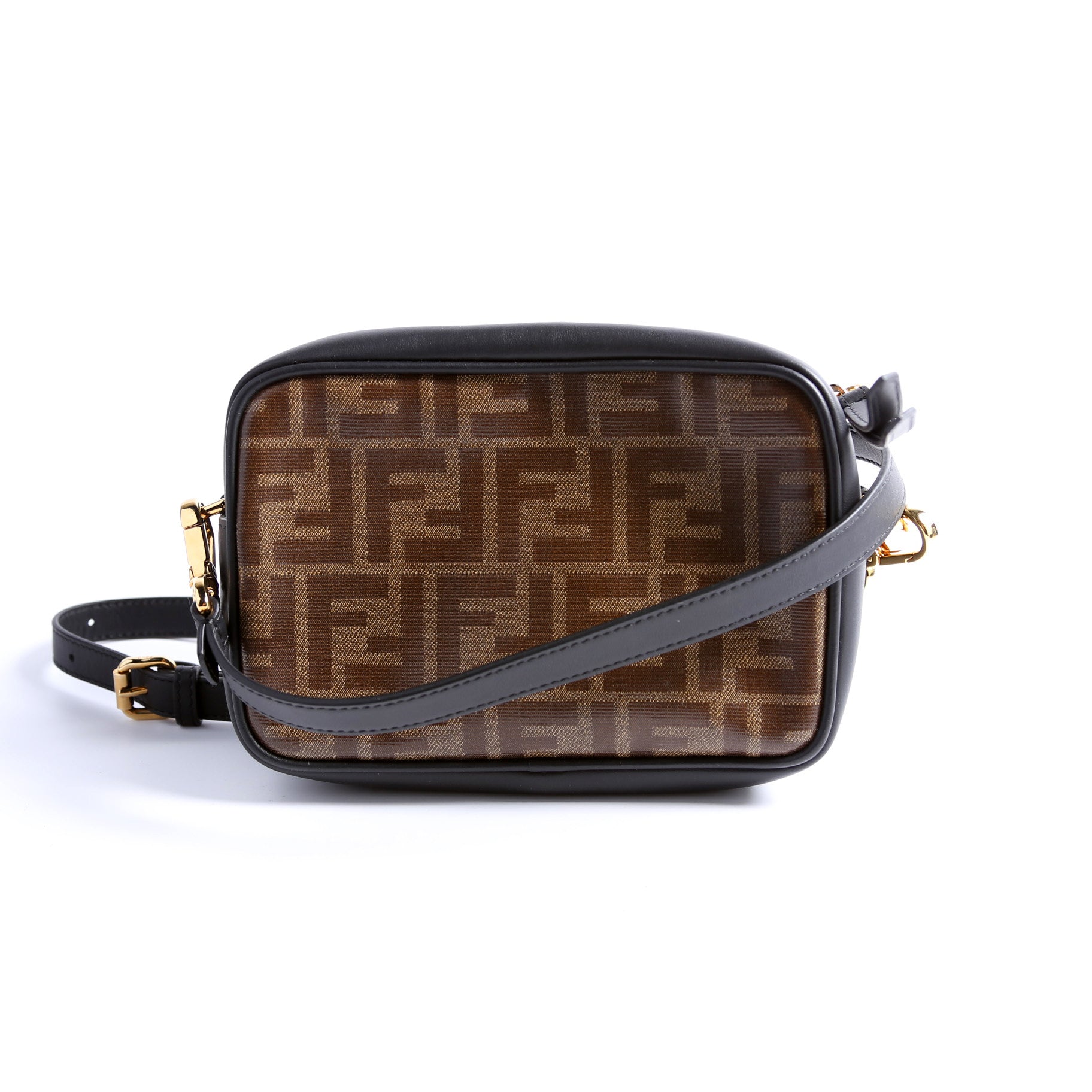 Zucca Coated Canvas Mini Camera Bag Brown