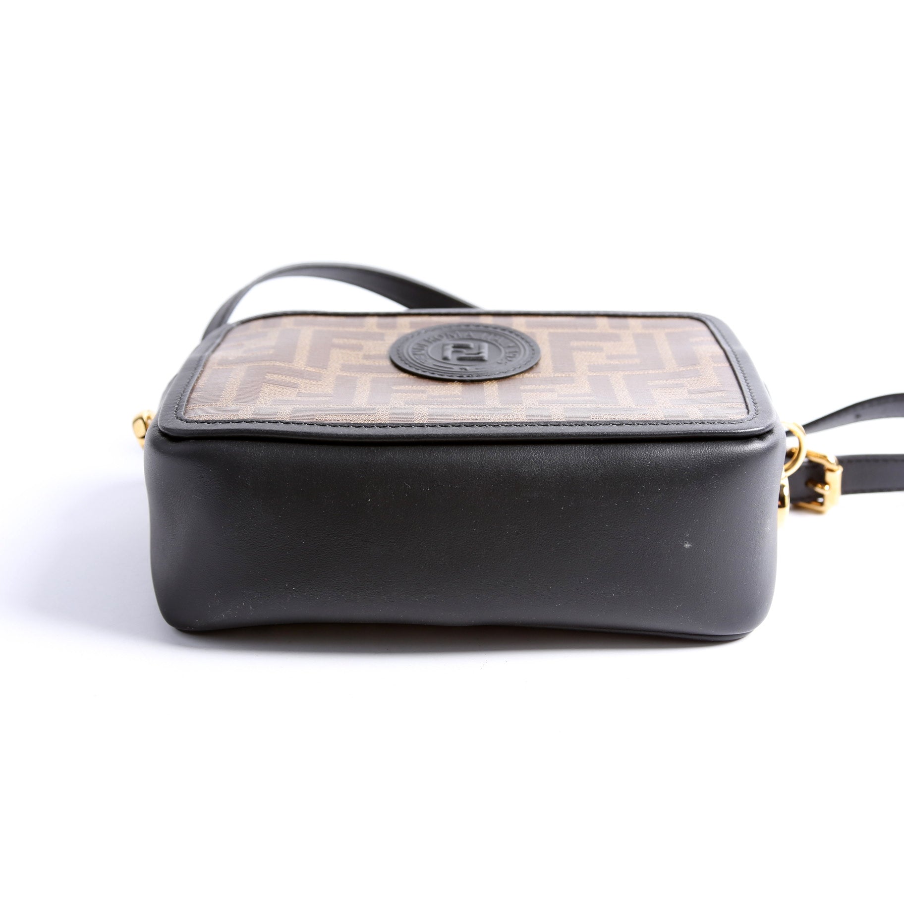 Zucca Coated Canvas Mini Camera Bag Brown
