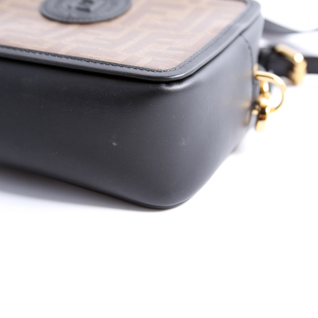 Zucca Coated Canvas Mini Camera Bag Brown