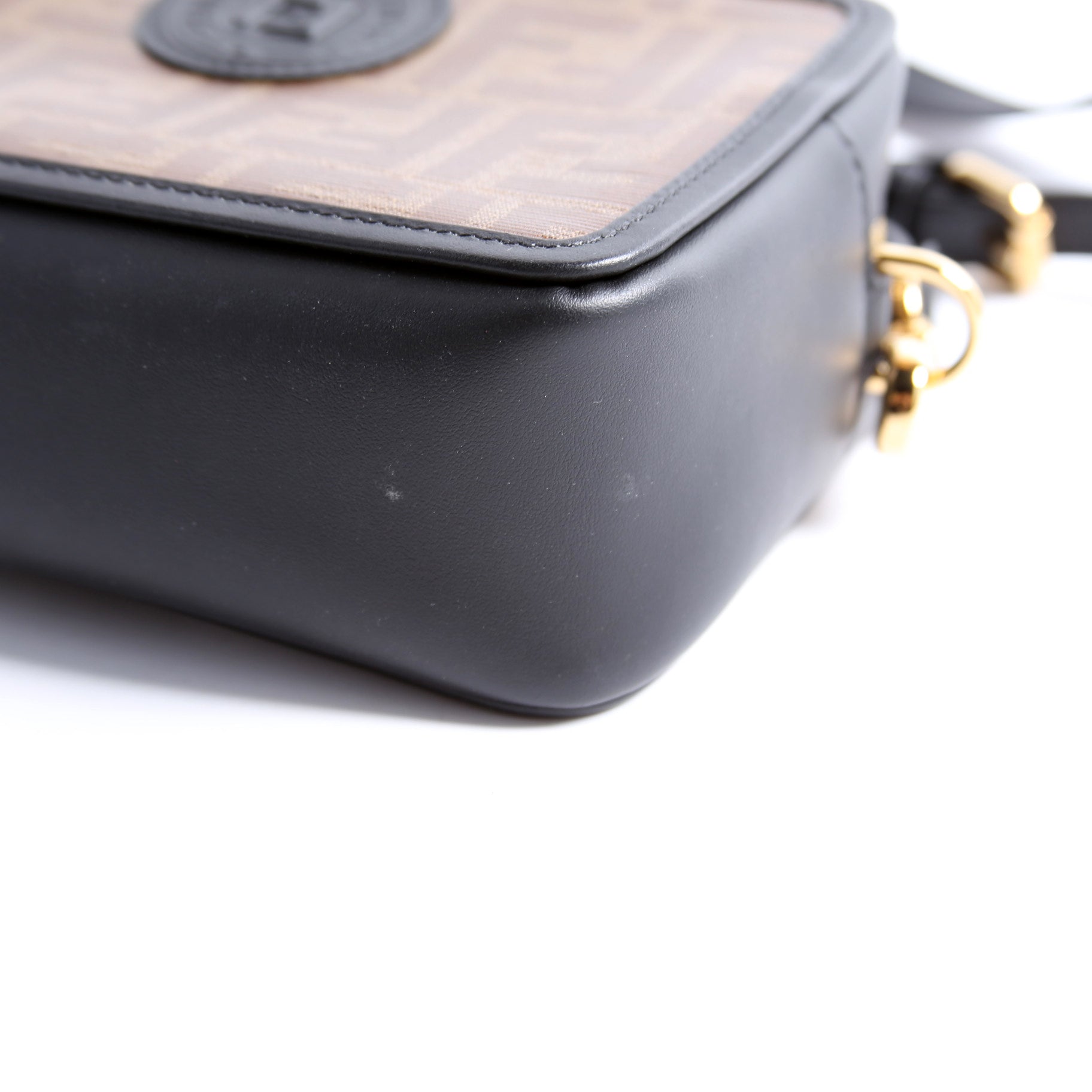 Zucca Coated Canvas Mini Camera Bag Brown