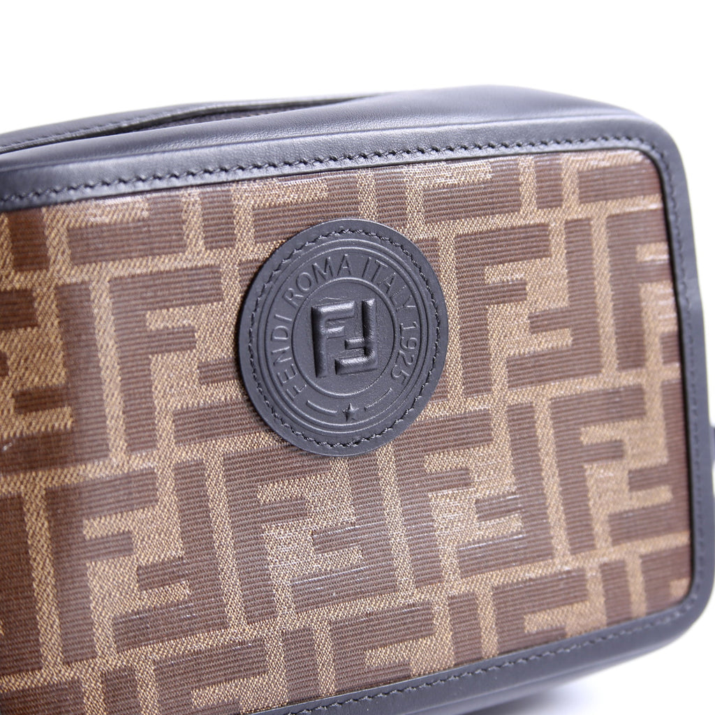 Zucca Coated Canvas Mini Camera Bag Brown
