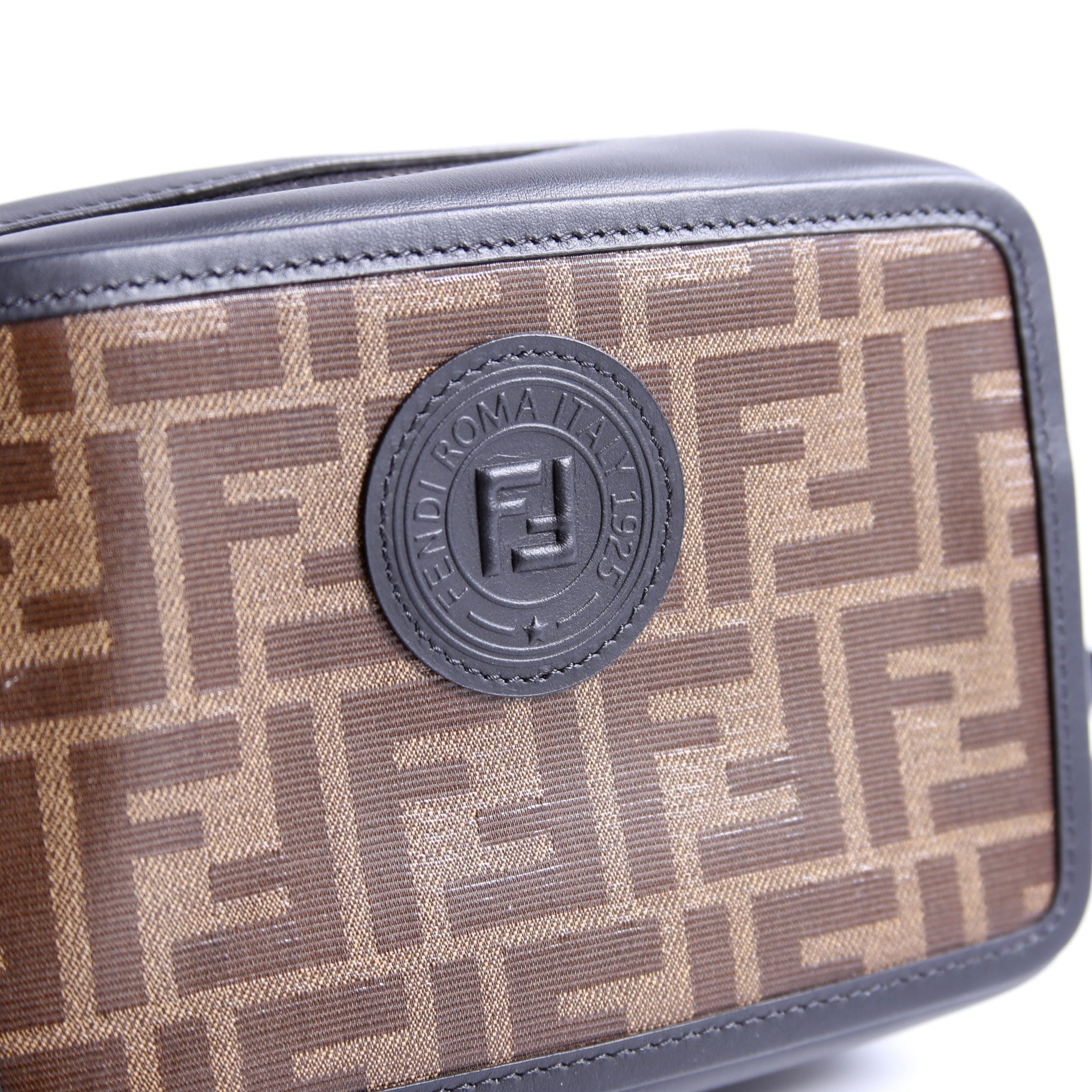 Zucca Coated Canvas Mini Camera Bag Brown