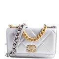 Chanel 19 WOC Quilted Lambskin 30M Silver