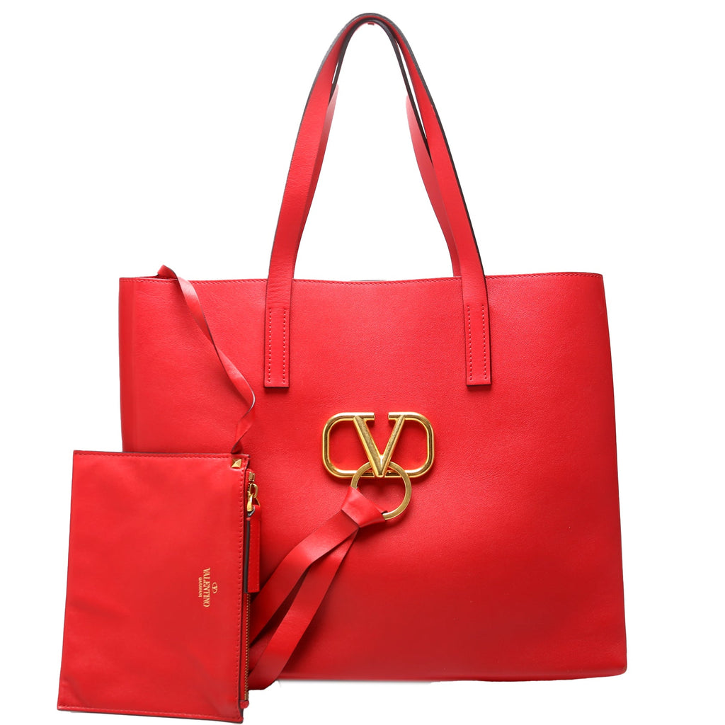 Vring Leather Tote Large Red