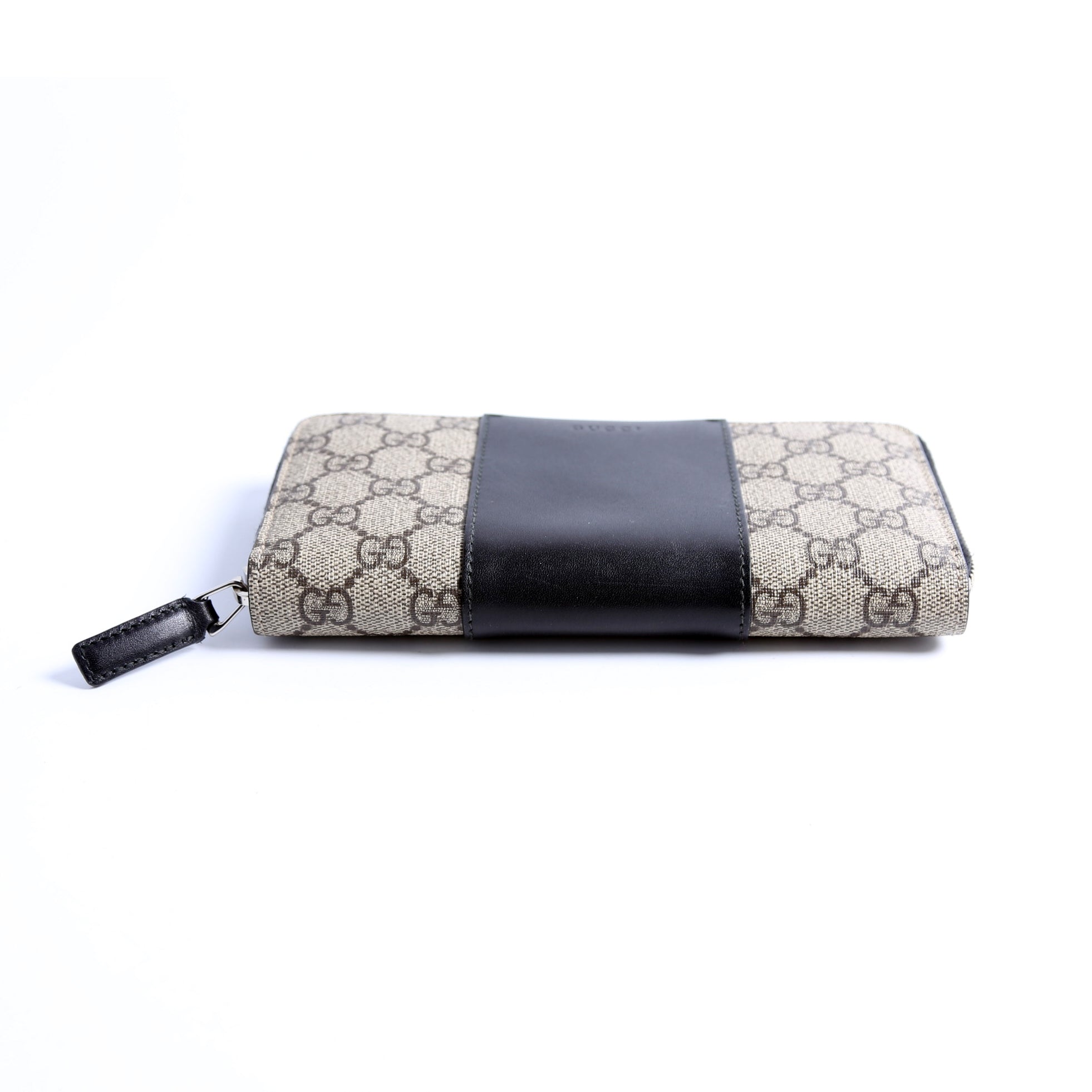 451249 GG Supreme/Leather Zip Around Wallet Beige/Black