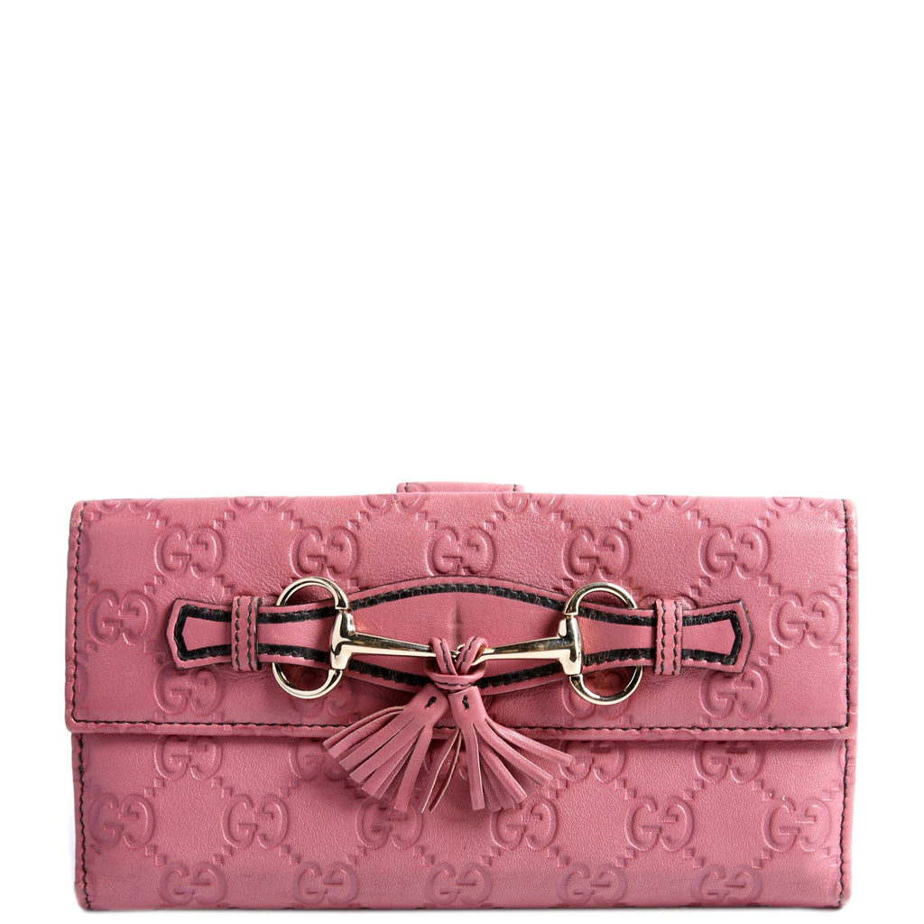 295357 Guccissima Emily Continental Wallet Pink