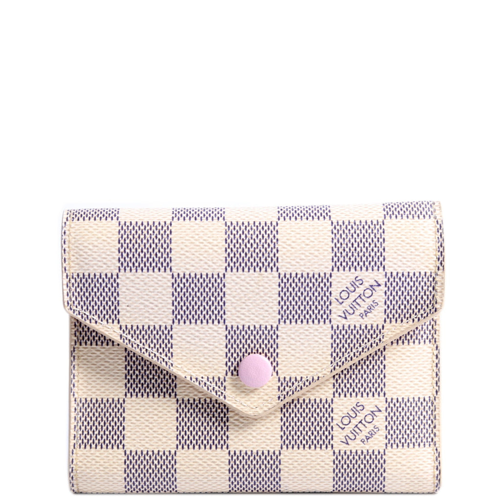 Victorine Wallet Damier Azur Pink