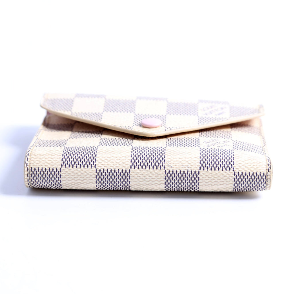Victorine Wallet Damier Azur Pink