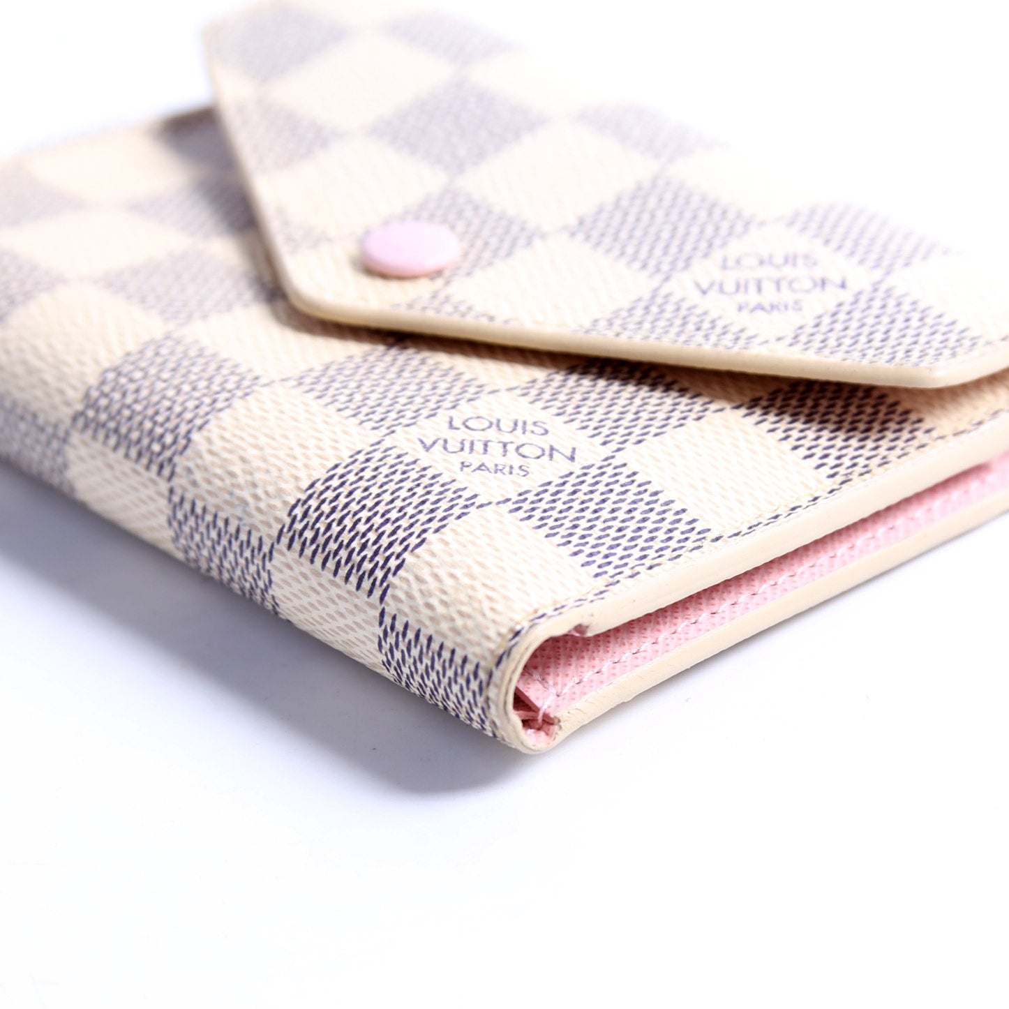 Victorine Wallet Damier Azur Pink