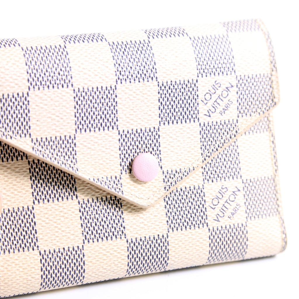 Victorine Wallet Damier Azur Pink