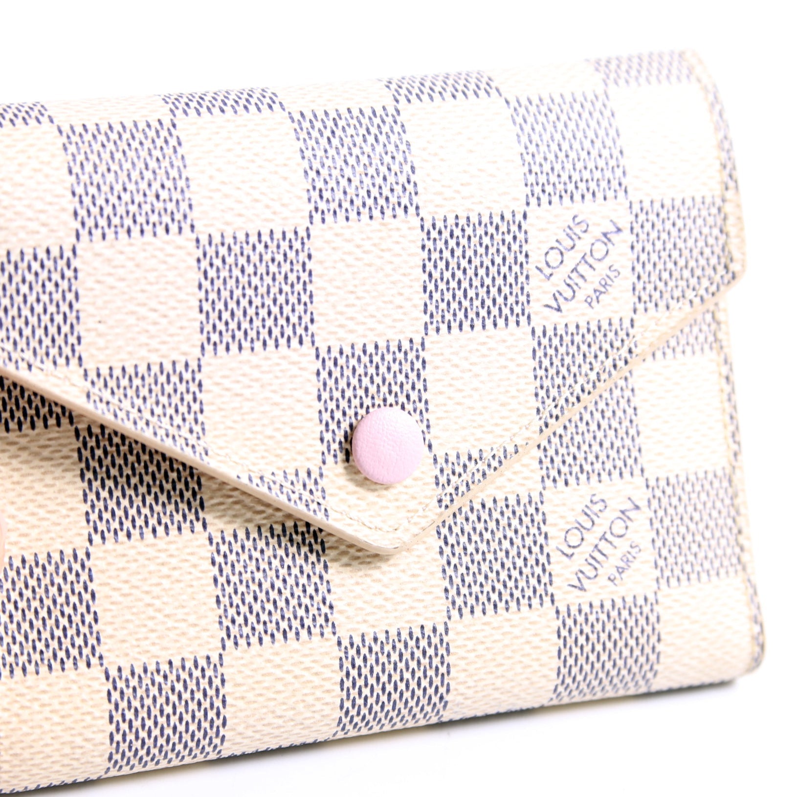 Victorine Wallet Damier Azur Pink