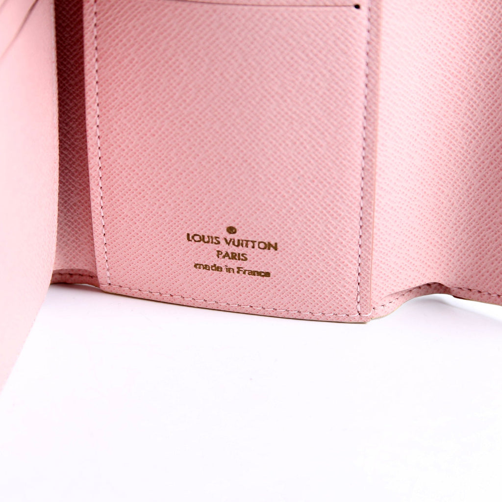 Victorine Wallet Damier Azur Pink