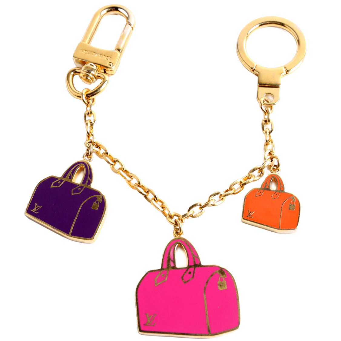 Enamel Iconic Speedy Bag Charm Gold/Multi