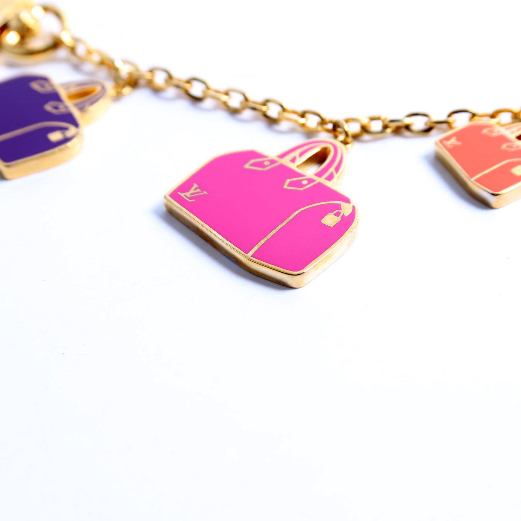 Enamel Iconic Speedy Bag Charm Gold/Multi