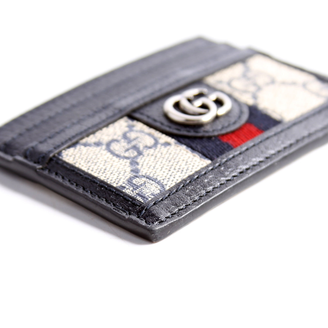 523159 Ophidia GG Card Case Navy