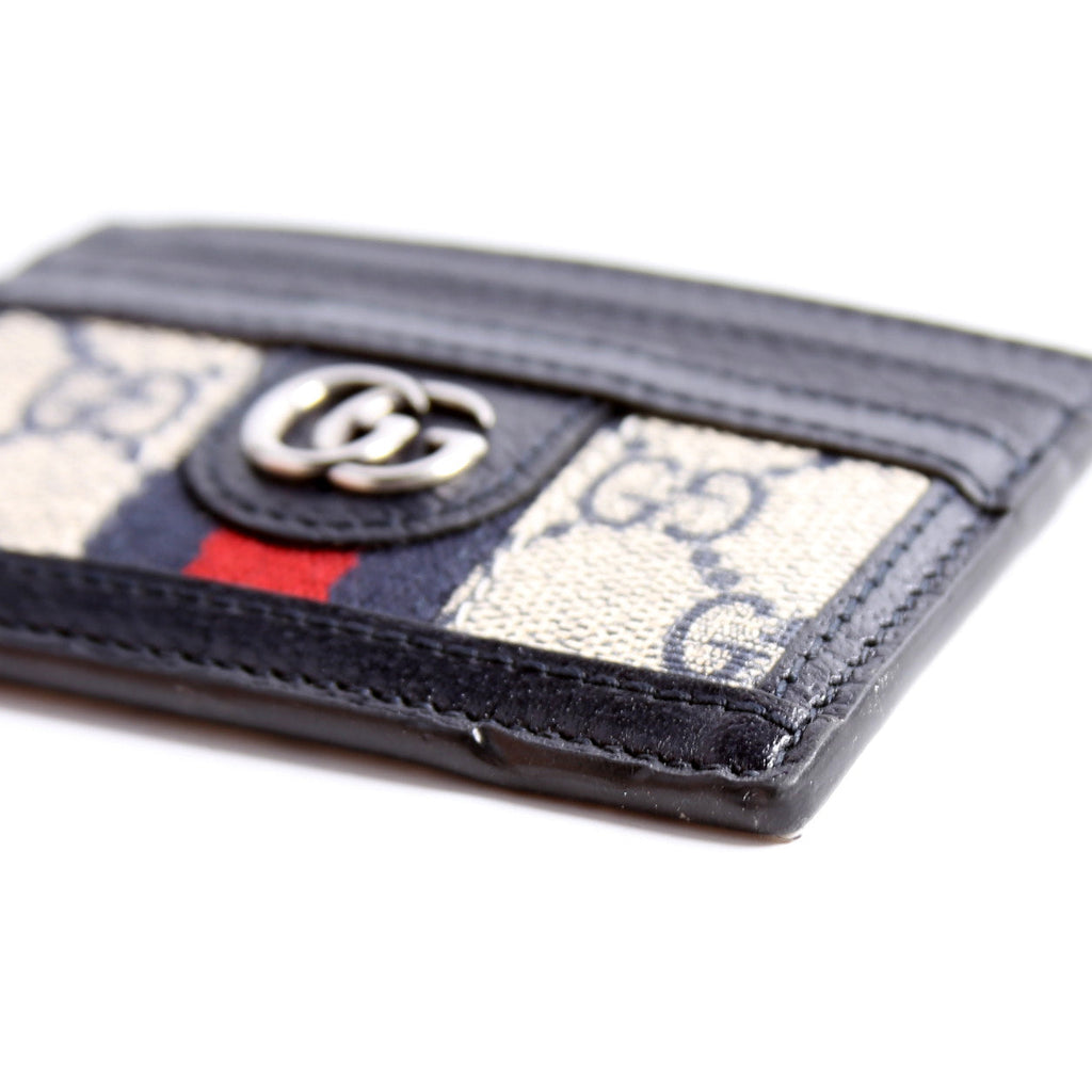 523159 Ophidia GG Card Case Navy
