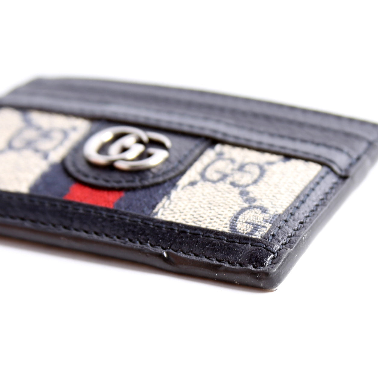 523159 Ophidia GG Card Case Navy