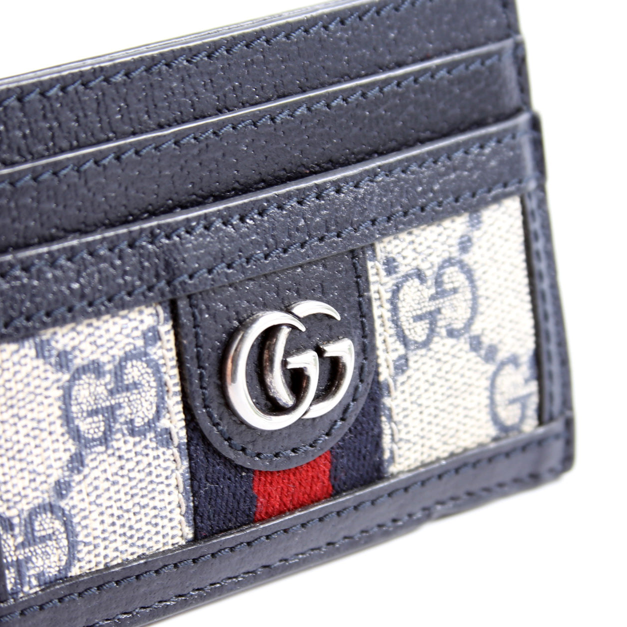 523159 Ophidia GG Card Case Navy